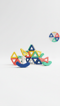 Magnetic builder set with snap-fit pieces