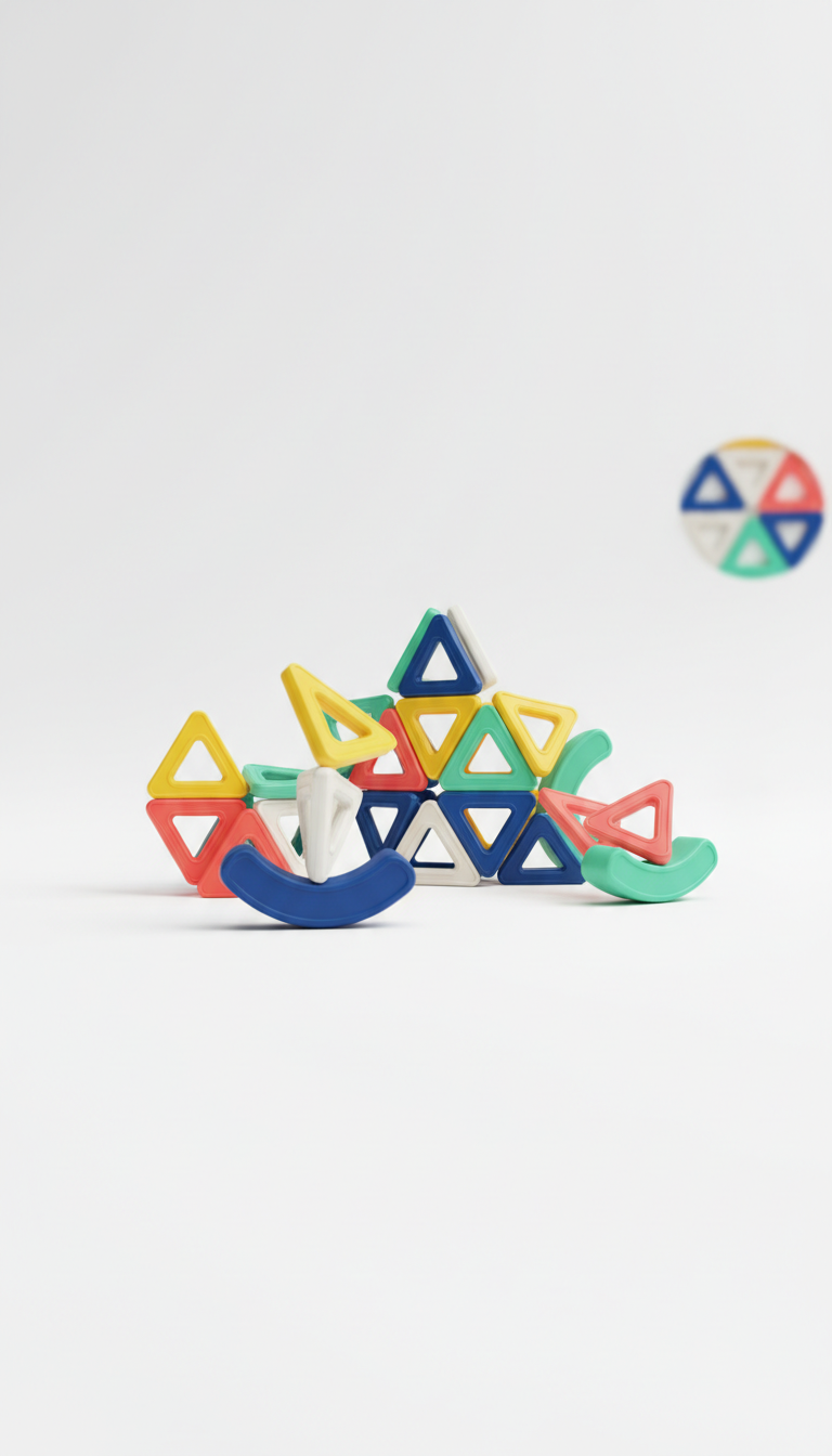 Magnetic builder set with snap-fit pieces
