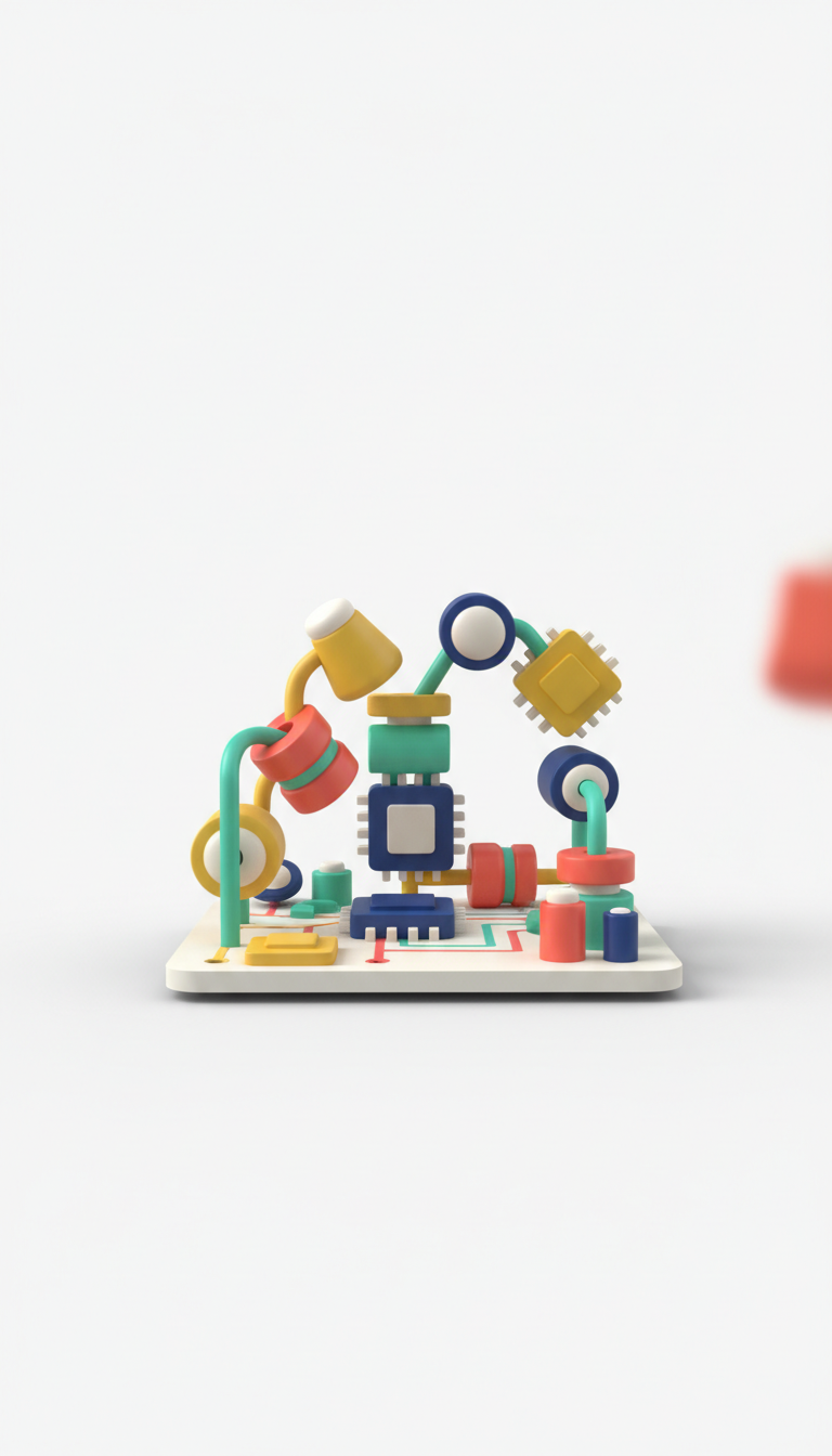 Curiosity circuit board playset with light-up features